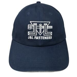 J&L Fasteners Strapback Baseball Cap Blue OS Adjustable The Corporate Thread